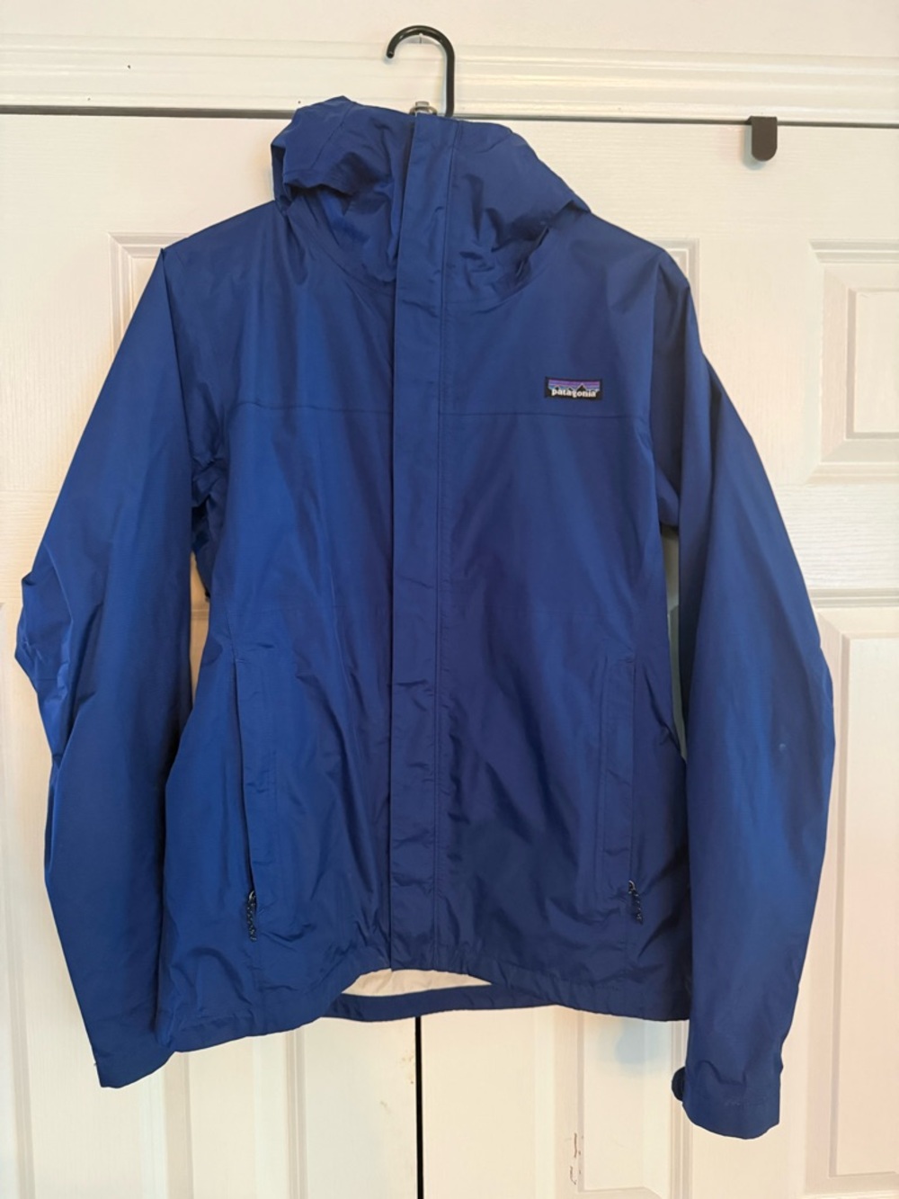 Patagonia Men’s Royal Blue Hooded Rain Jacket